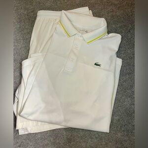 Lacoste Dry Fit White & Yellow Set, Sz. 4XL